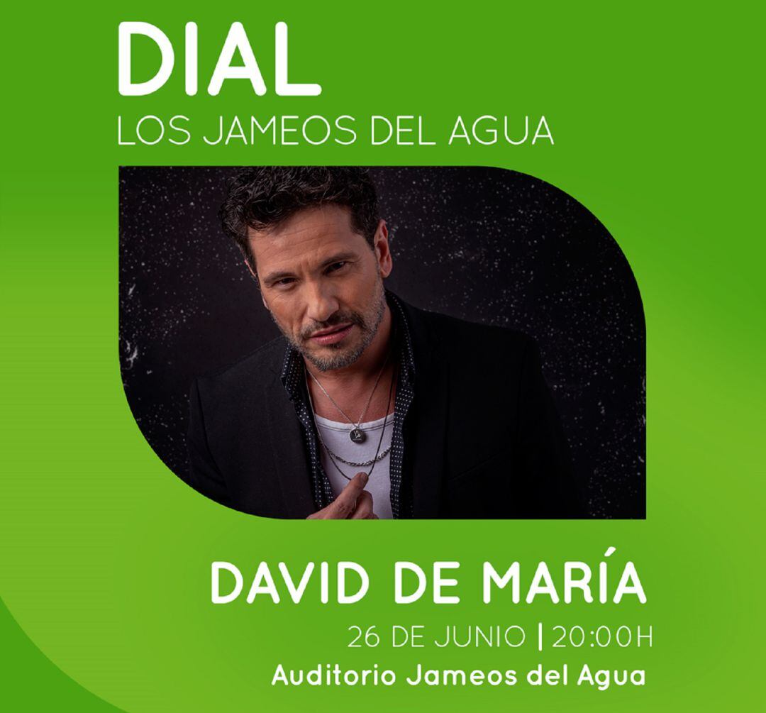 David DeMaría en concierto este 26 de junio en Lanzarote.