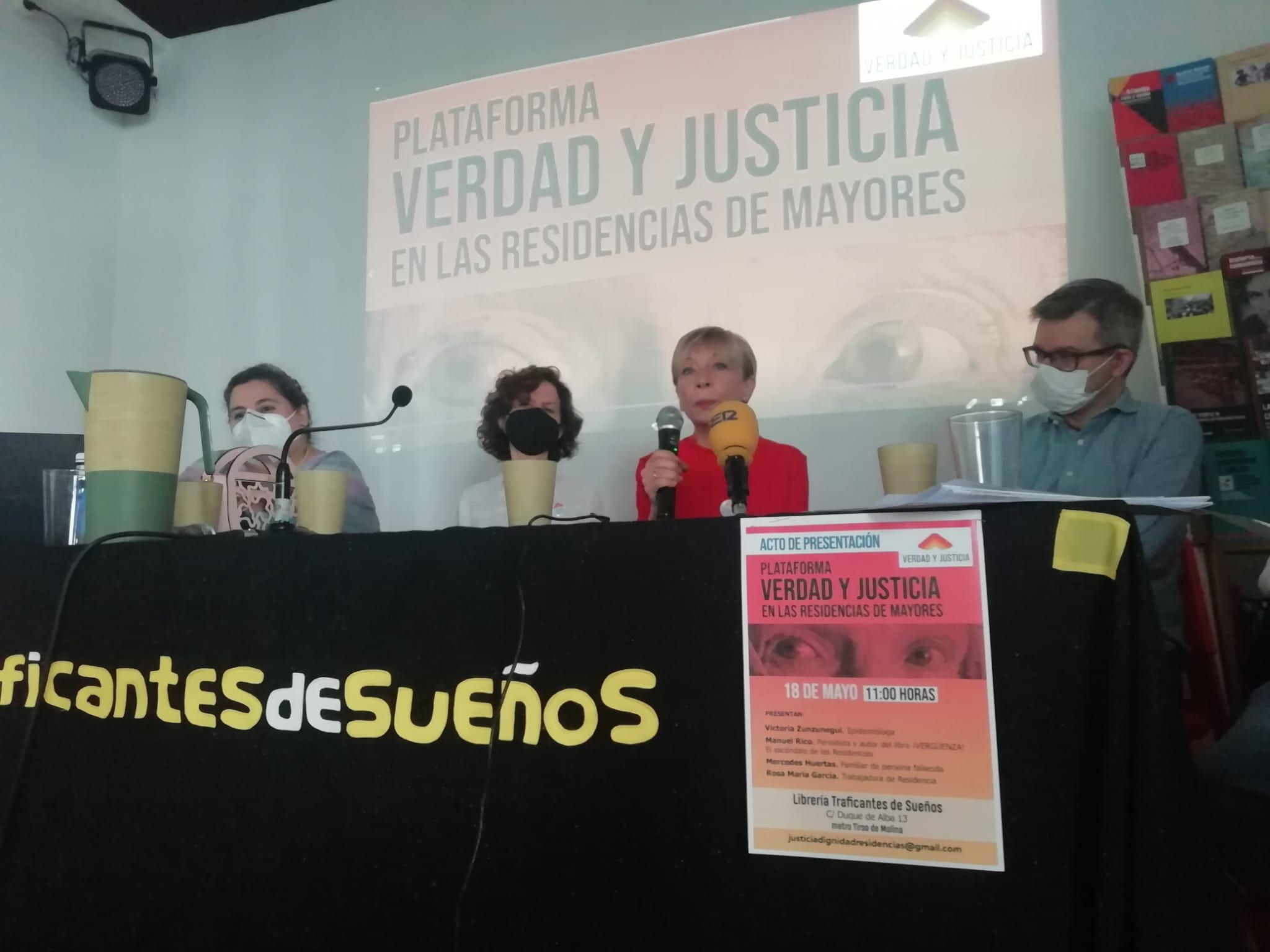 Acto de presentación de la Plataforma Verdad y Justicia en las residencias de mayores.