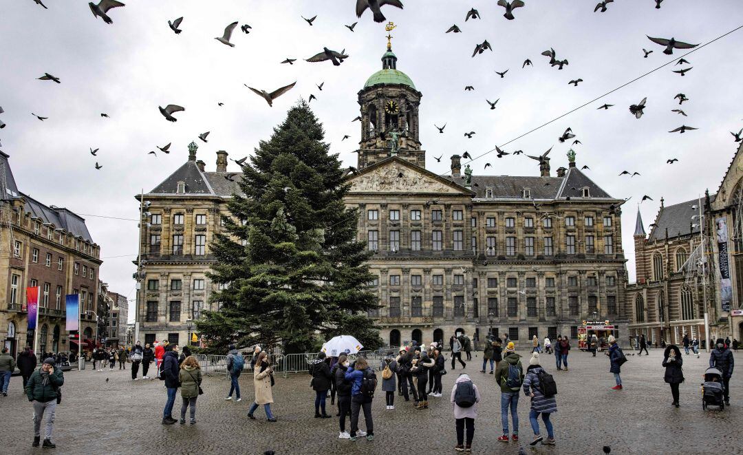 La plaza central de Ámsterdam.