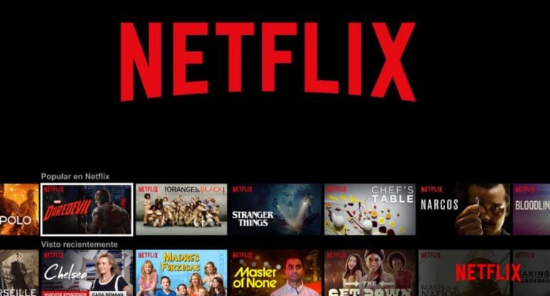 Portada de la plataforma de pago Netflix.