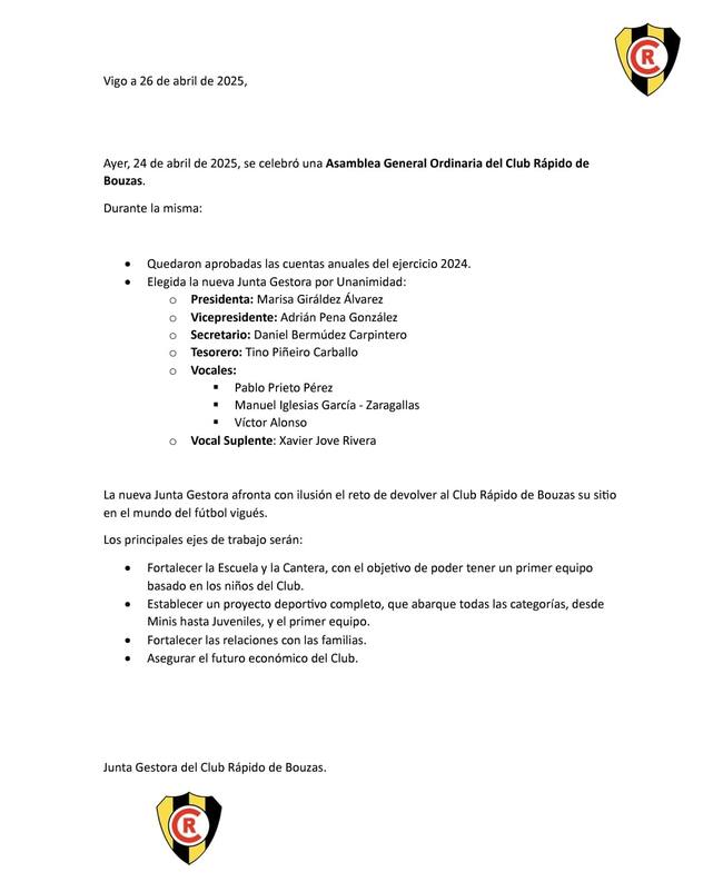 Organigrama Rápido de Bouzas