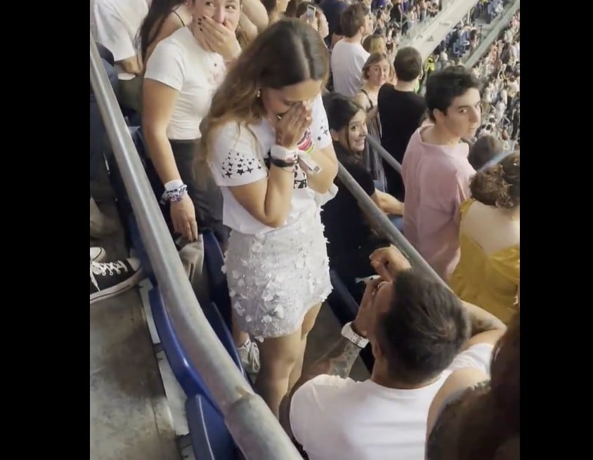 Pedida de matrimonio en pleno concierto de Taylor Swift en Madrid.