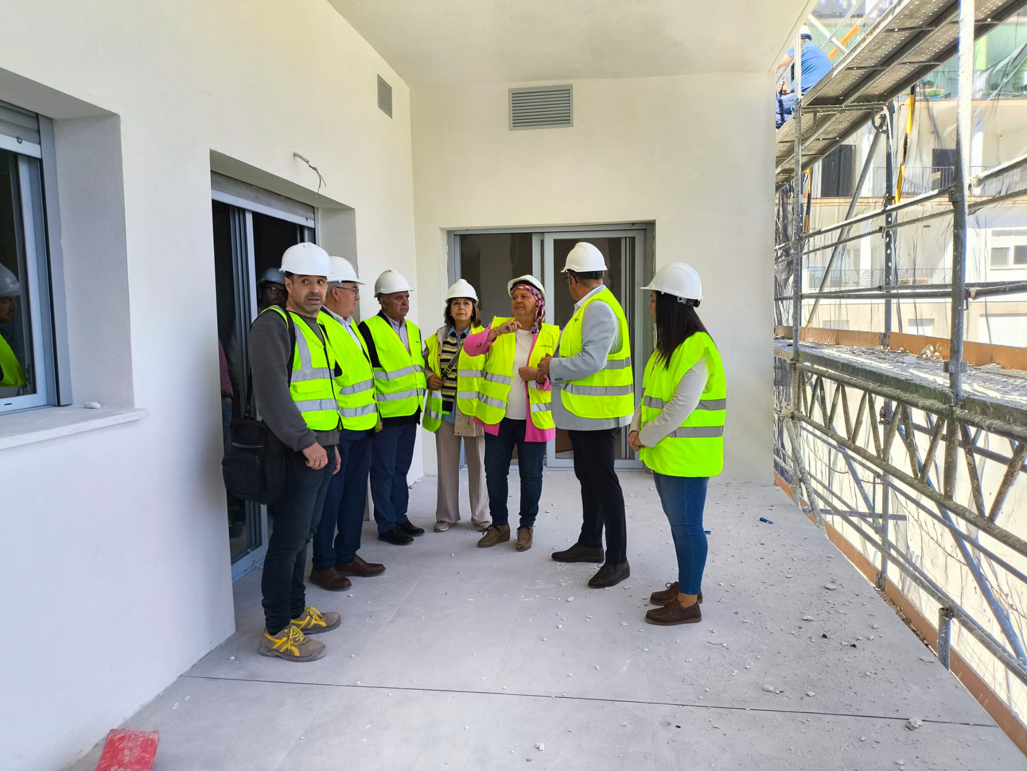 Momento de la visita de la delegada, Ángela Hidalgo