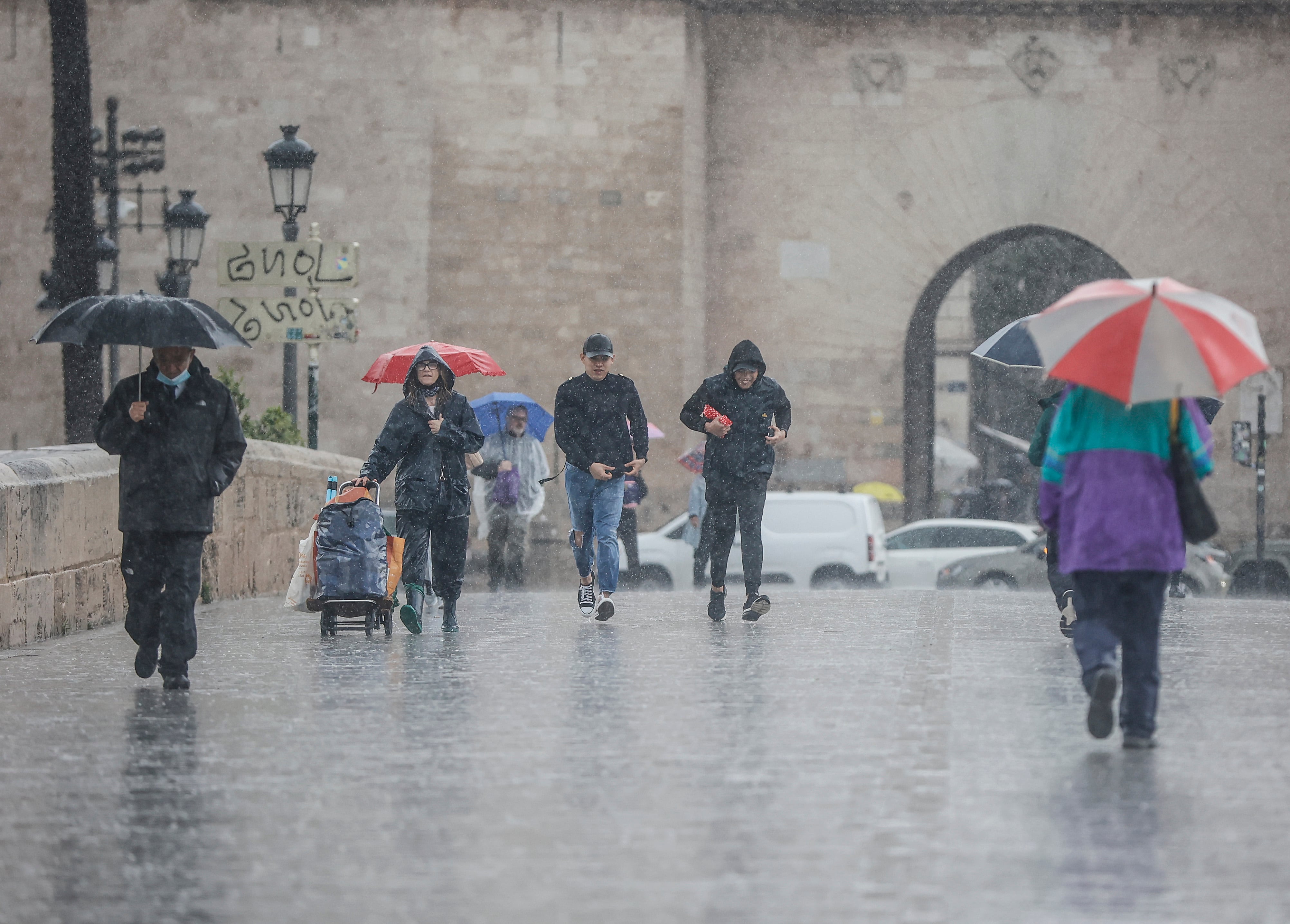 Imagen de archivo de la lluvia en València