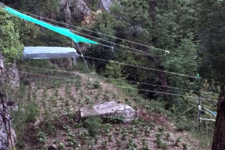 Imatge d'una de les pedres que ha caigut aquest dimarts al vespre per sobre del Rec del Solà