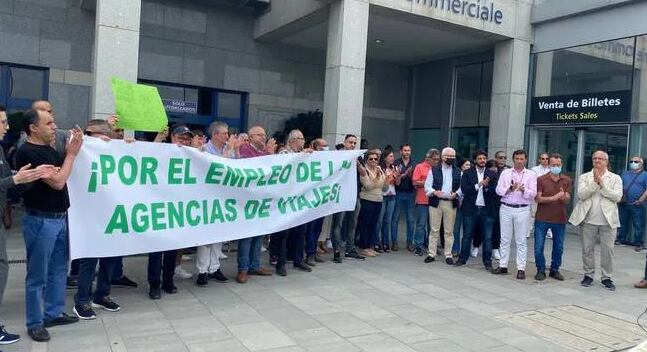 Protesta de los trabajadores de las agencias