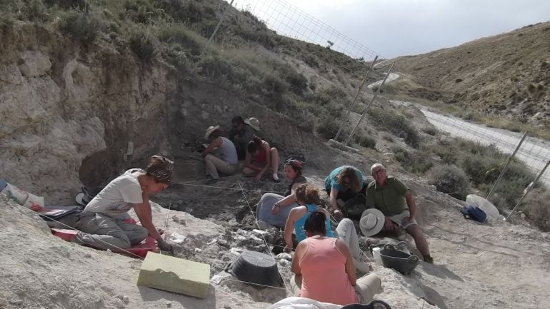 Trabajos de excavación, documentación y catalogación de restos en el yacimiento &#039;Baza-1&#039; durante la campaña de 2015