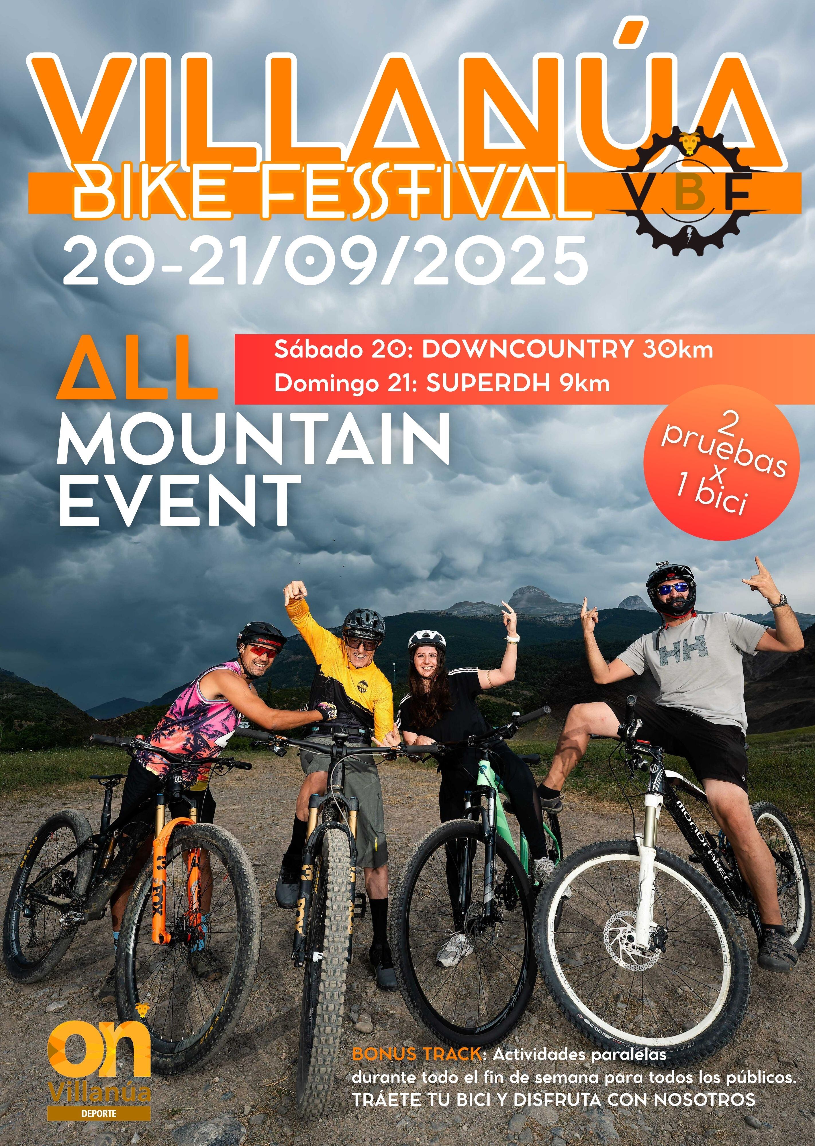 Cartel de la 1ª edición del Villanúa Bike Festival