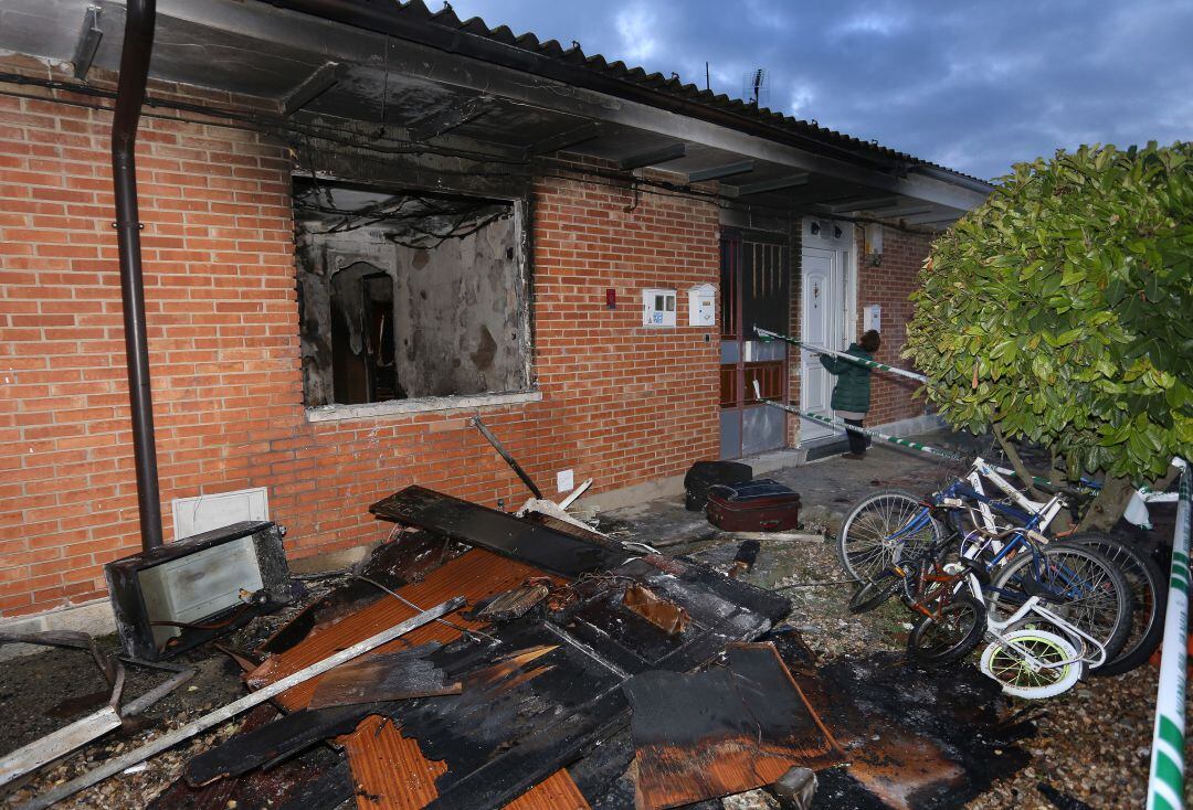 Estado en el que quedó la vivienda en Tariego (Palencia)