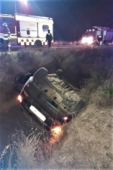 Imagen del vehículo accidentado en Yecla