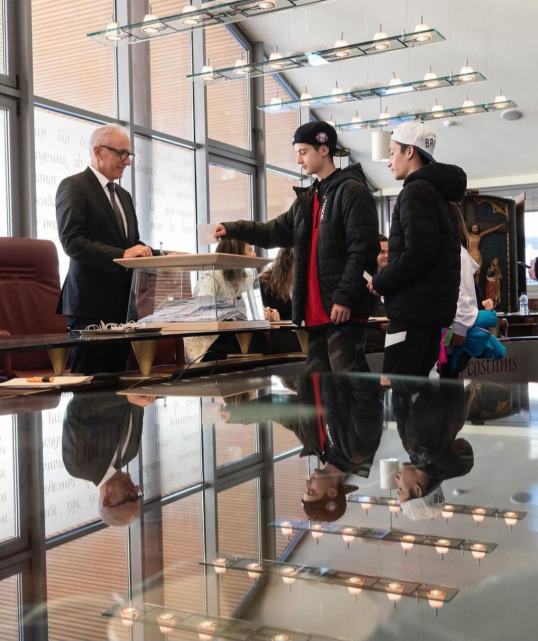 Camp durant la jornada electoral.