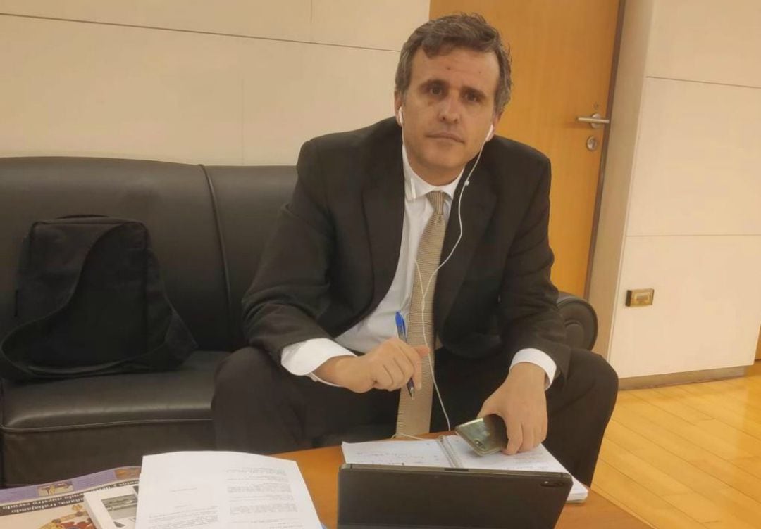 Ignacio López en el grupo socialista del Congreso de los Diputados (Madrid) este lunes 