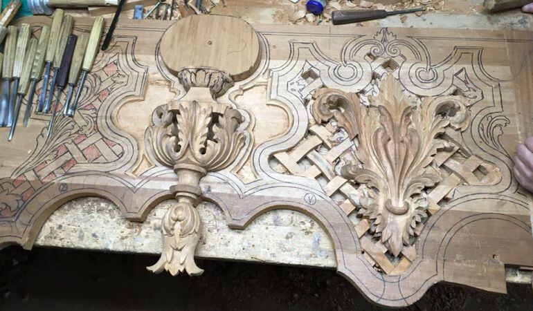 Detalle de los nuevos respiraderos del paso de misterio del Beso de Judas