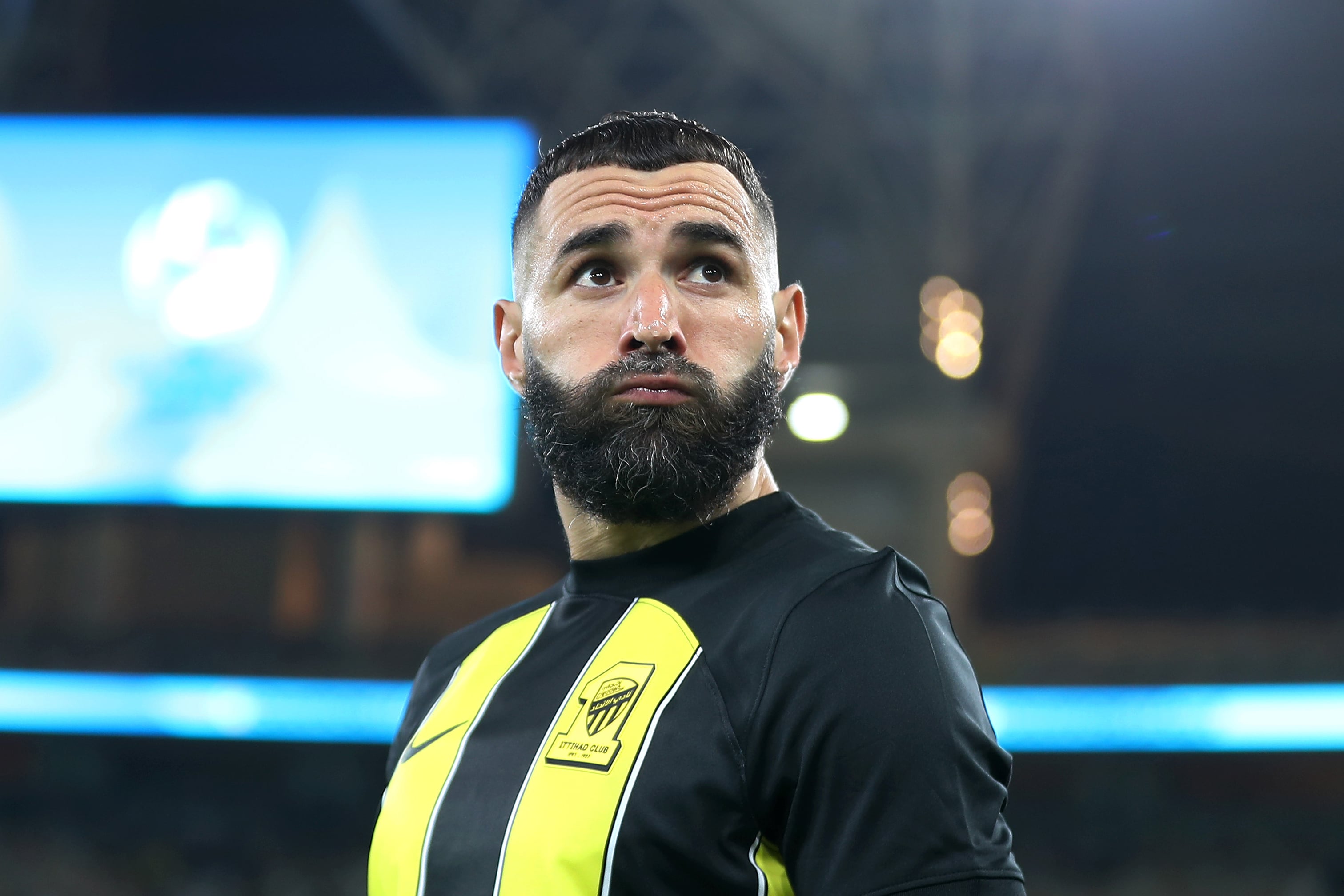 Karim Benzema durante un partido de la AFC Champions League