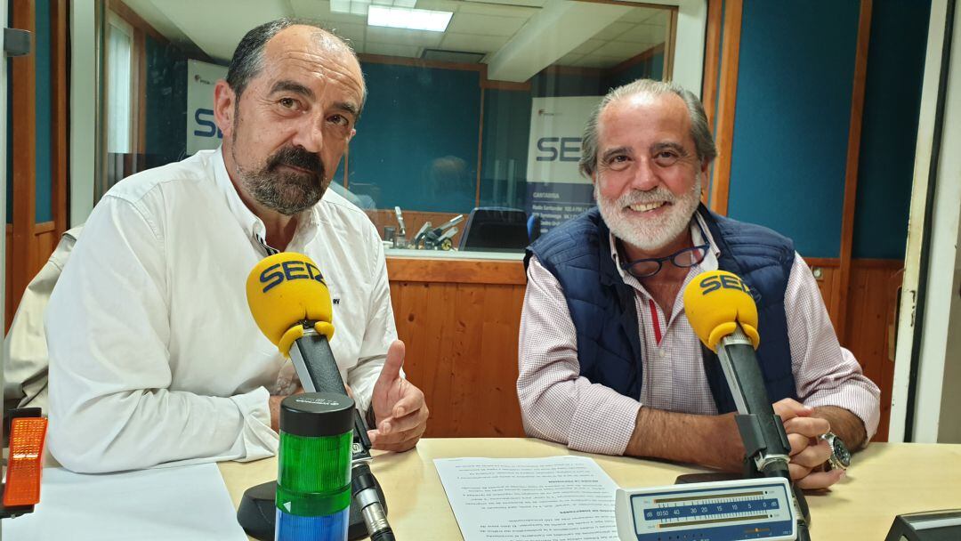 Rafael Pérez Tezanos y Juan Calzada en la Tertulia de La Ventana de Cantabria 