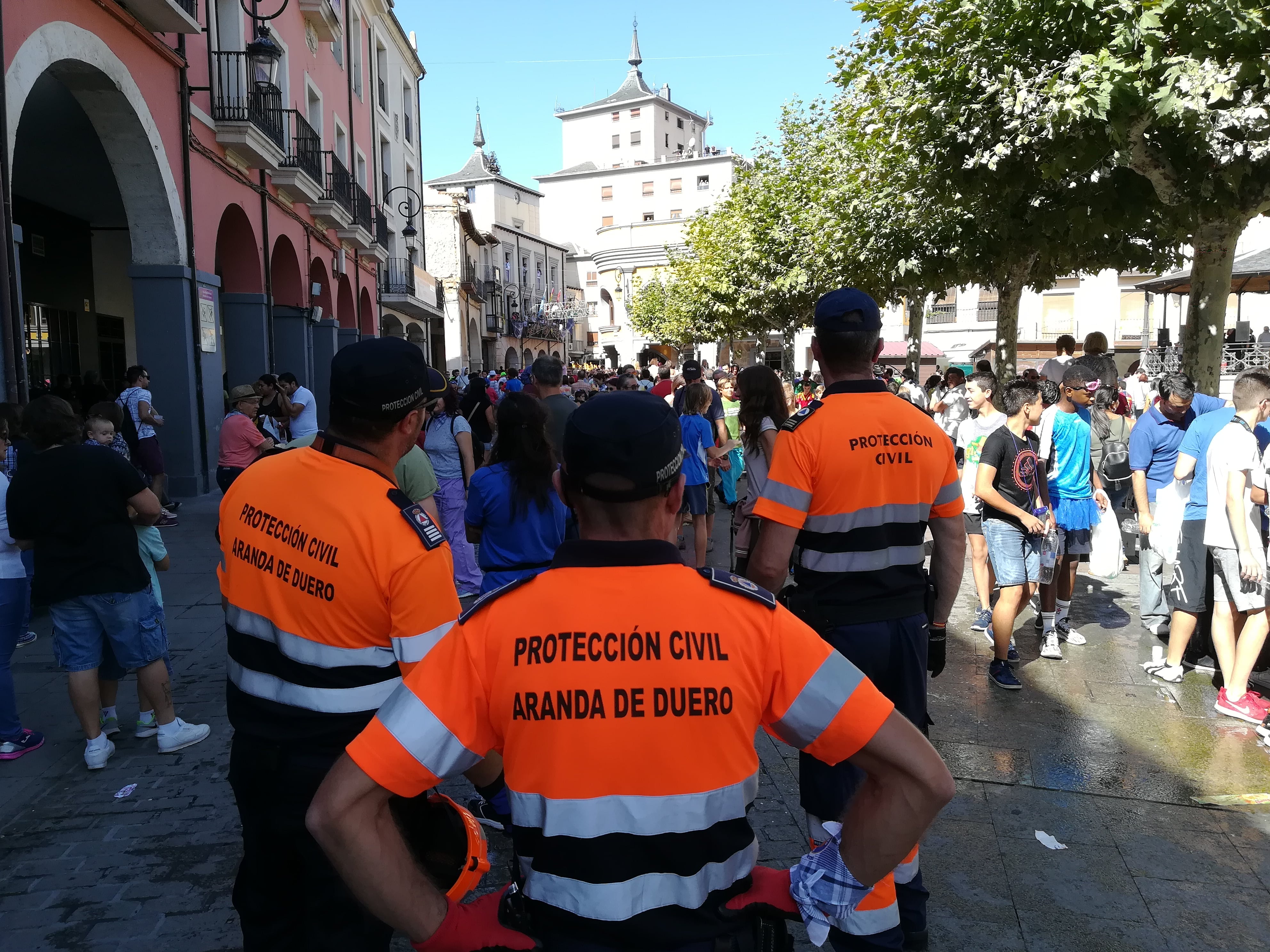 Imagen de archivo de voluntarios de Protección Civil en el &#039;cañonazo&#039; 2018