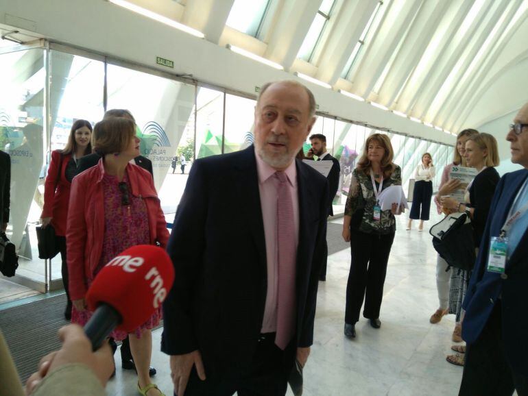 Gabino de Lorenzo durante un acto en el Palacio de Congresos de Calatrava,