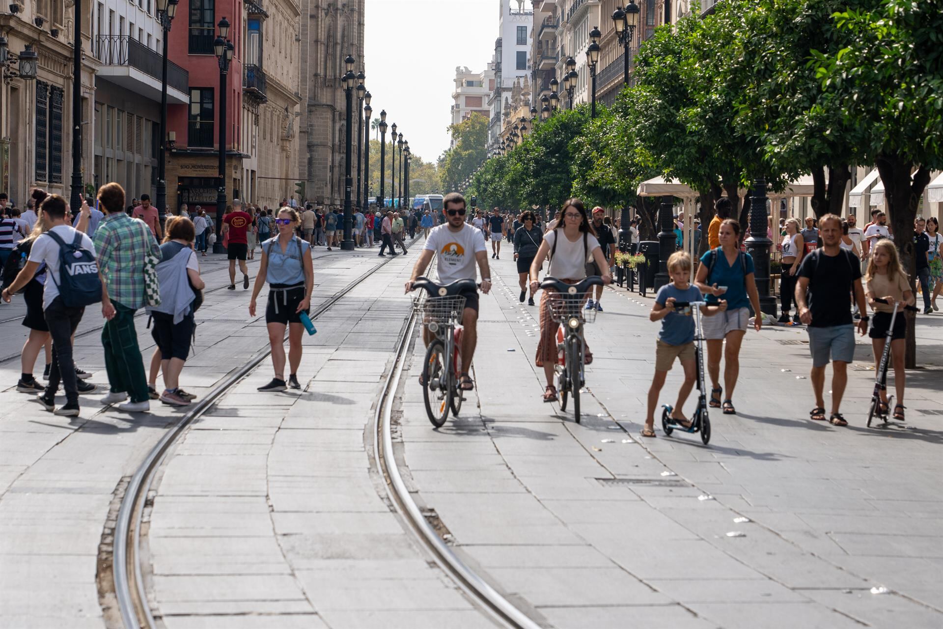 Imagen de archivo de la Avenida de la Constitución de Sevilla