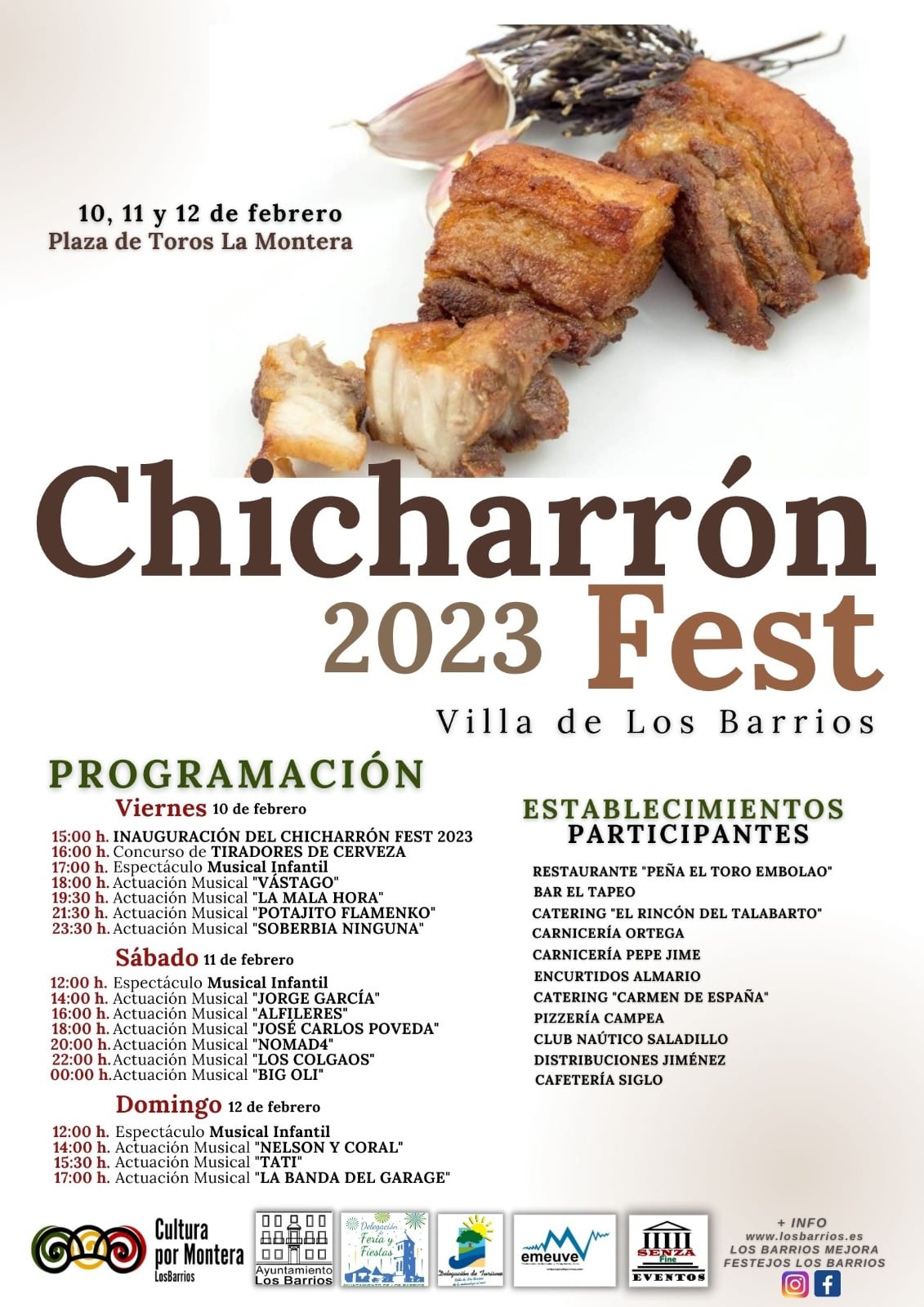 Cartel anunciador del Chicharrón Fest en Los Barrios