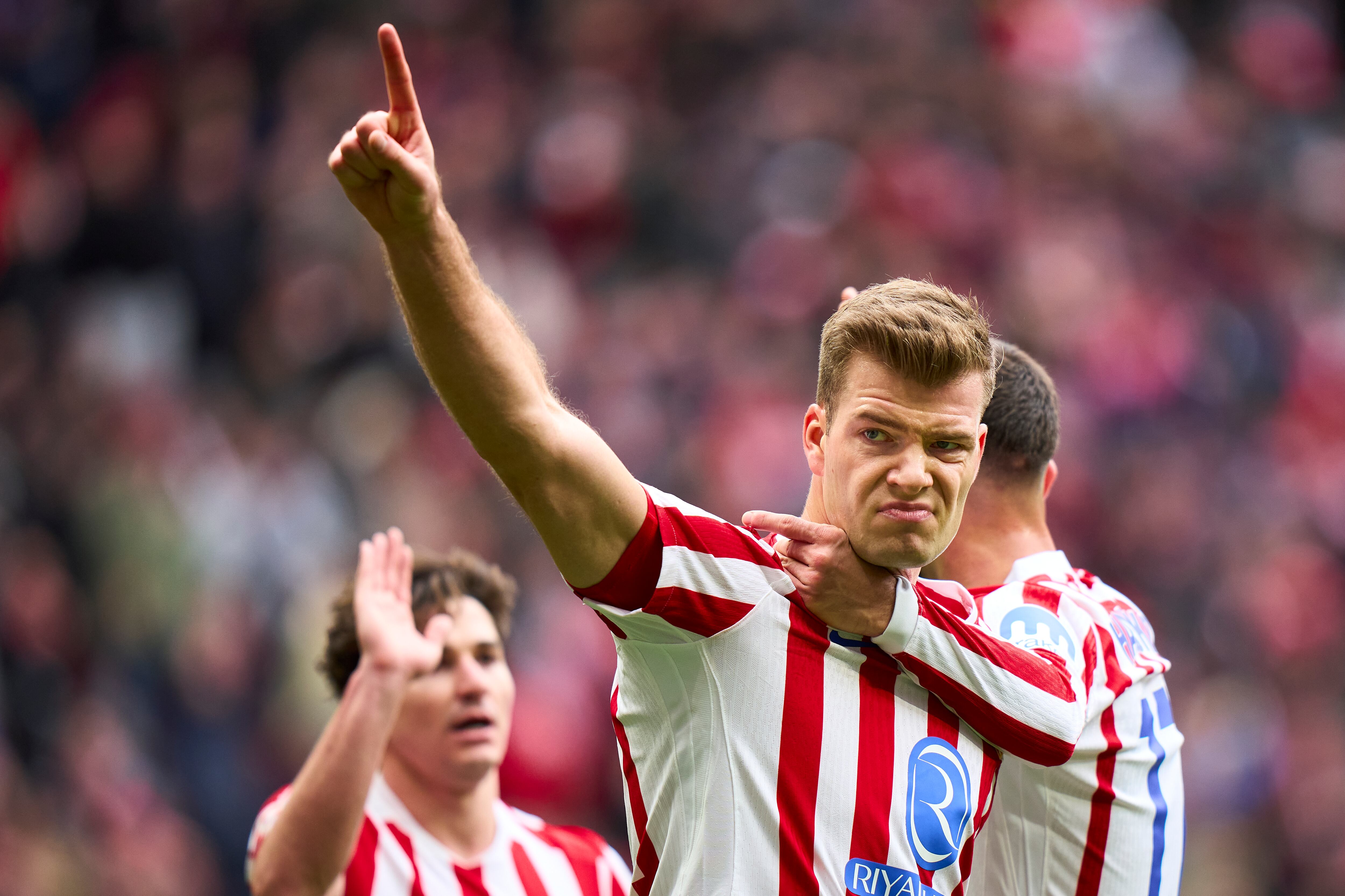 Sorloth celebrando su gol contra el Mallorca