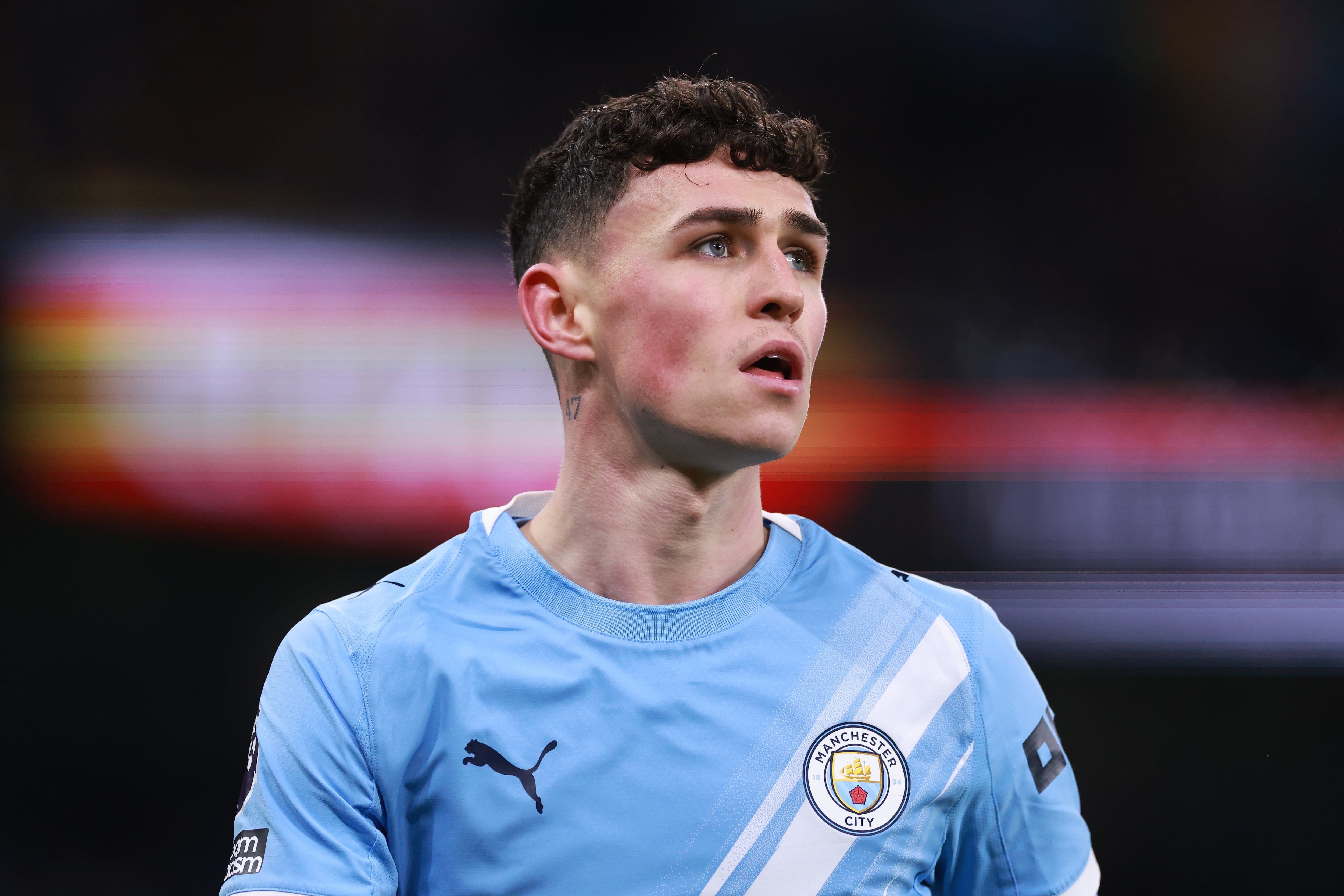 Phil Foden, durante un partido de Premier League entre Manchester City y  Chelsea