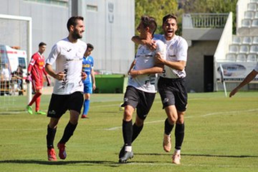 Canty celebra un gol ante el Manchego