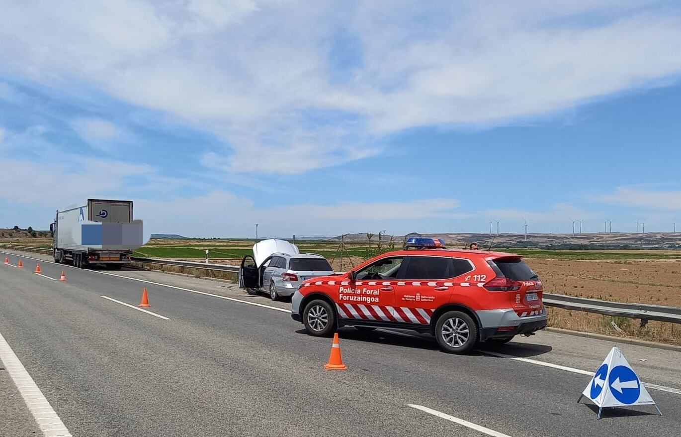 Accidente de tráfico en Fontellas