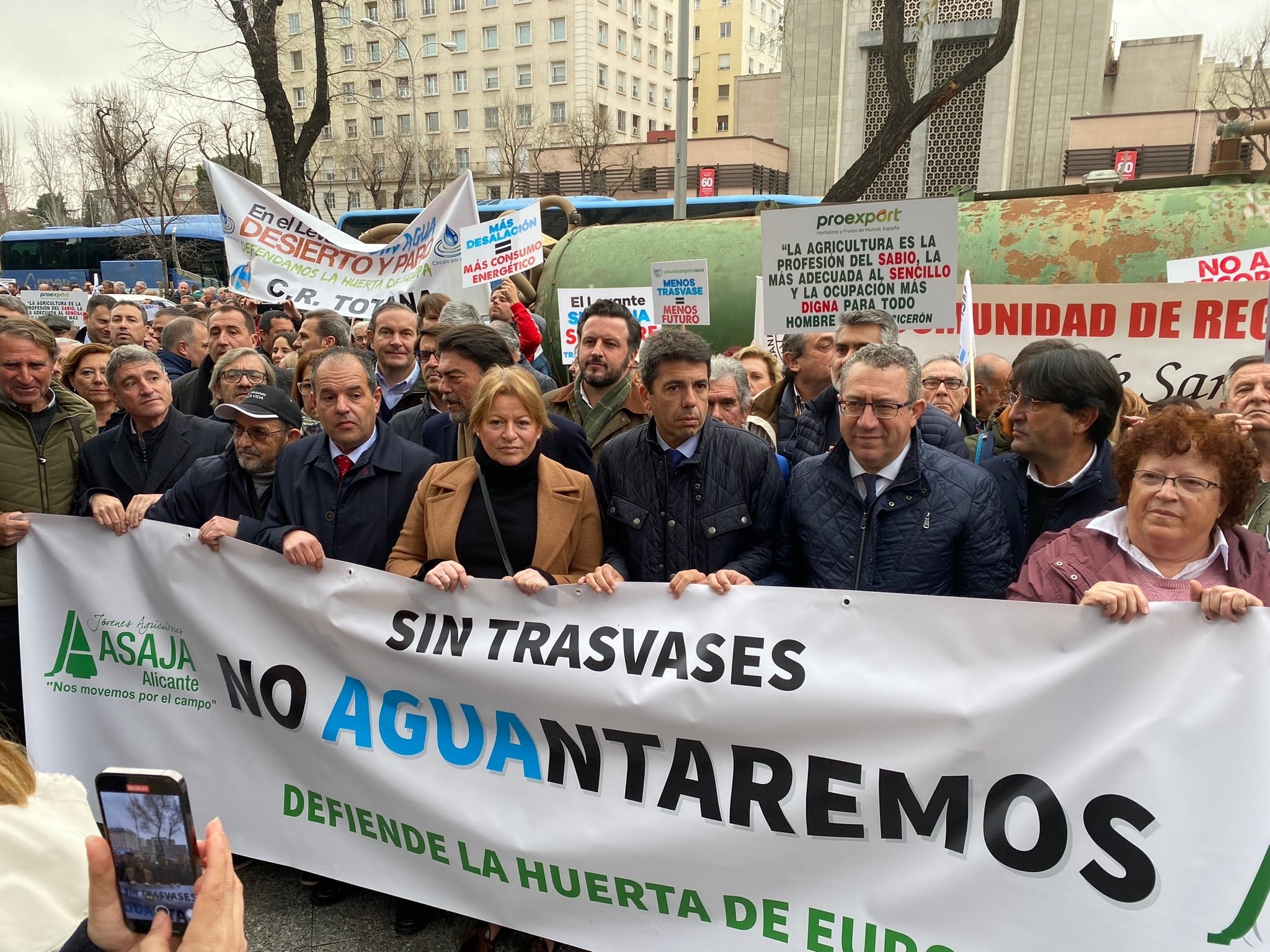 Pablo Ruz en la manifestación de los regantes