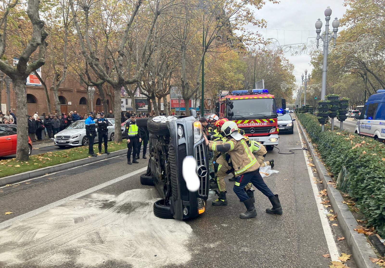 Accidente en el paseo Zorrilla en el que una persona resultado herida