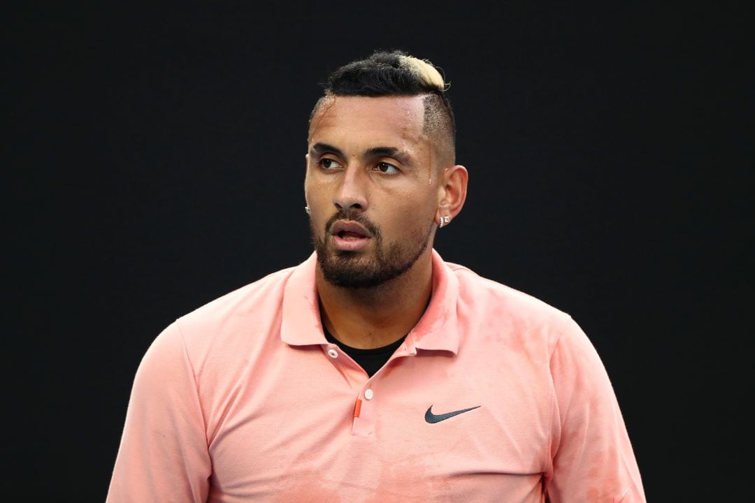 Kyrgios, durante un partido contra Nadal en el Open de Australia. 