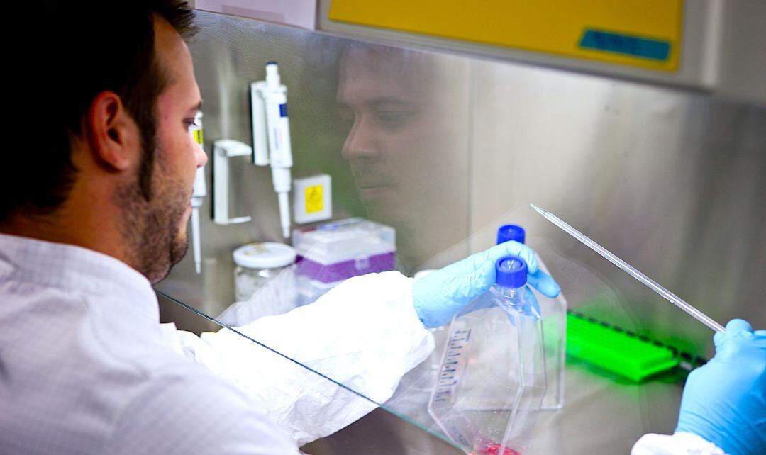 Un investigador en el laboratorio