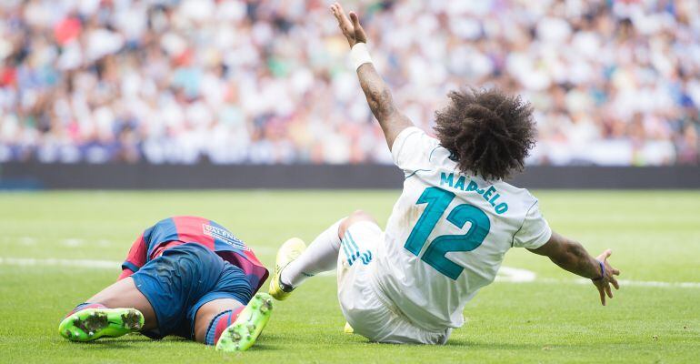 Marcelo, durante el encuentro ante el Levante de la pasada jornada liguera