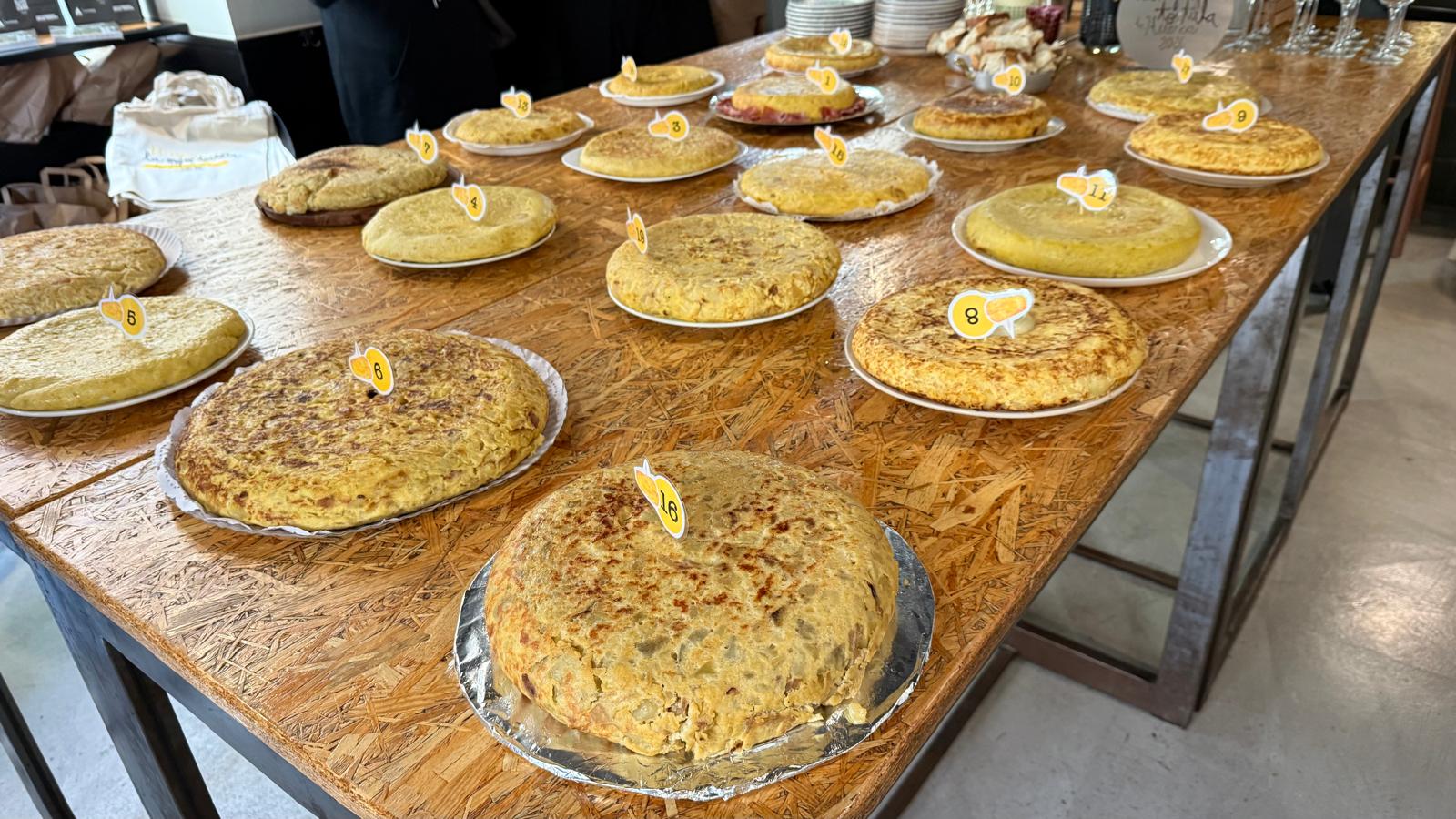 Tortillas de patata presentadas al concurso