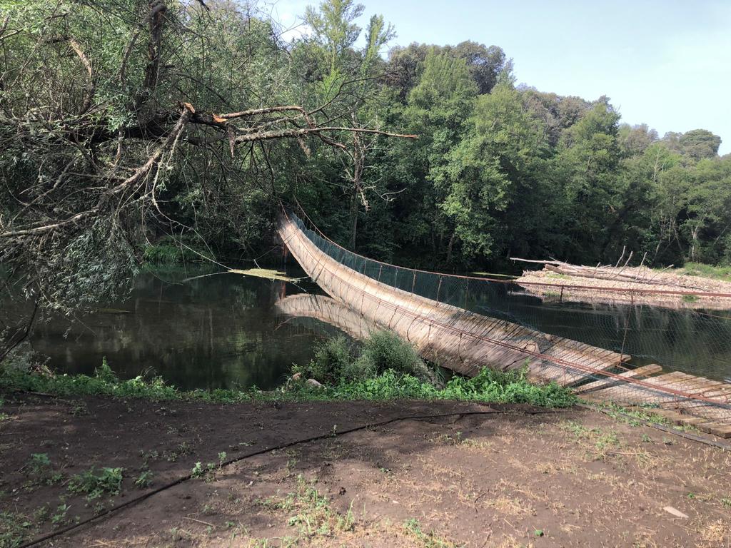 Así quedo el puente de Valiña hace dos años