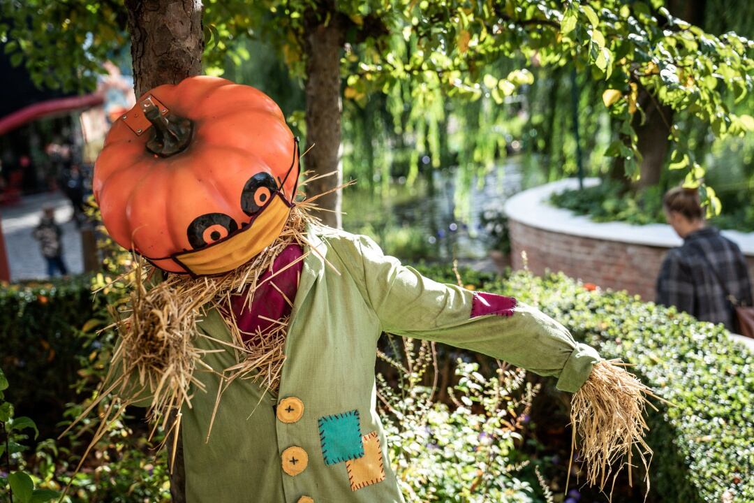 A Halloween decoration is pictured in Tivoli Gardens in Copenhagen, Denmark October 10, 2020. 