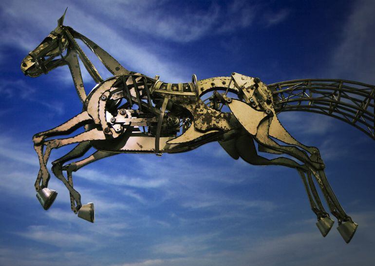 Caballo de Hierro de la compañía Antigua i Barbuda que participará en la Cabalgata de Reyes de Segovia.