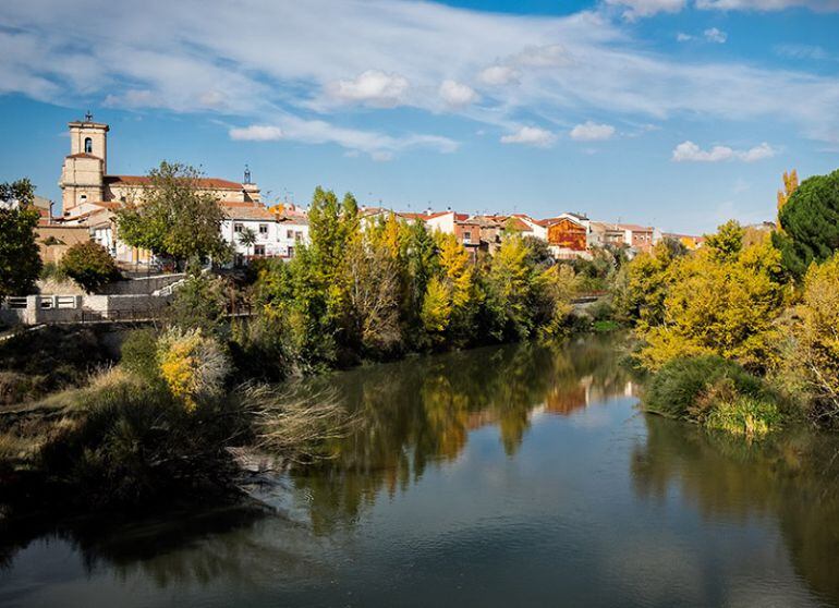 El río de Duero a su paso por Pesquera de Duero.