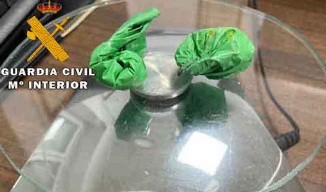 Cocaína interceptada por la Guardia Civil en Valdepeñas de Jaén.