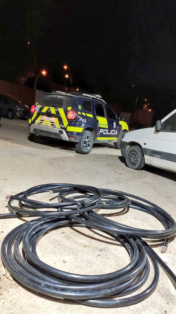 El cable recuperado por los agentes