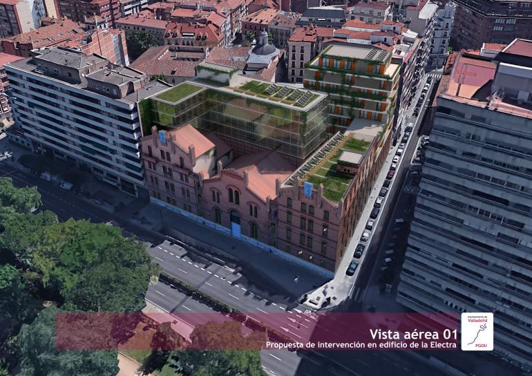 Imagen virtual del futuro edificio de la Electra entre el Paseo Isabel La Católica y la calle Veinte de Febrero