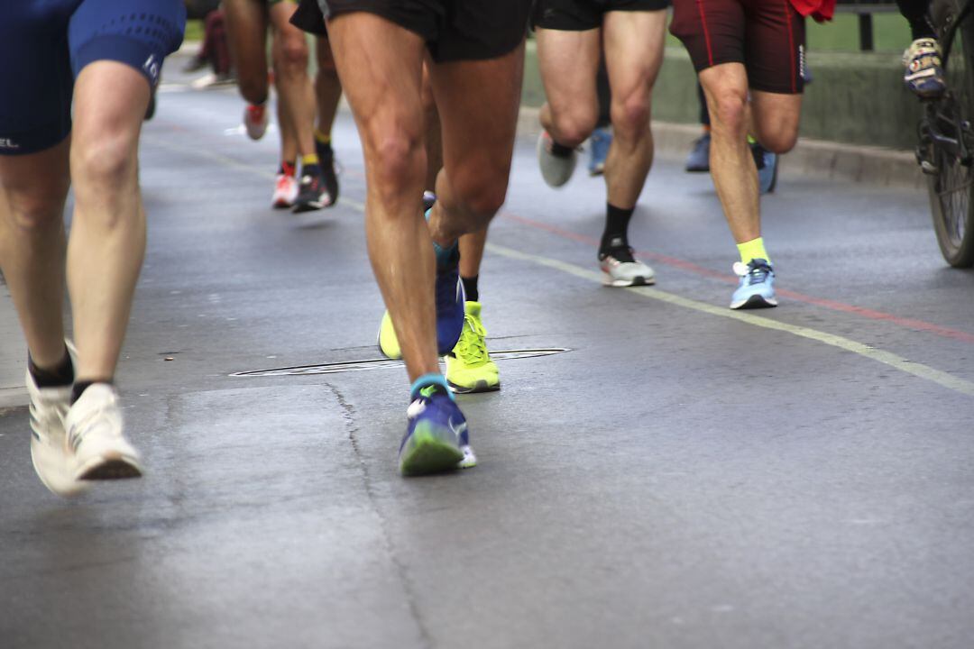 Corredores de un maratón. Imagen de archivo