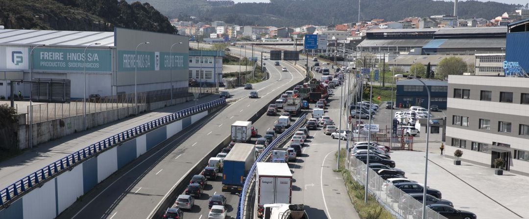 Control policial en A Grela