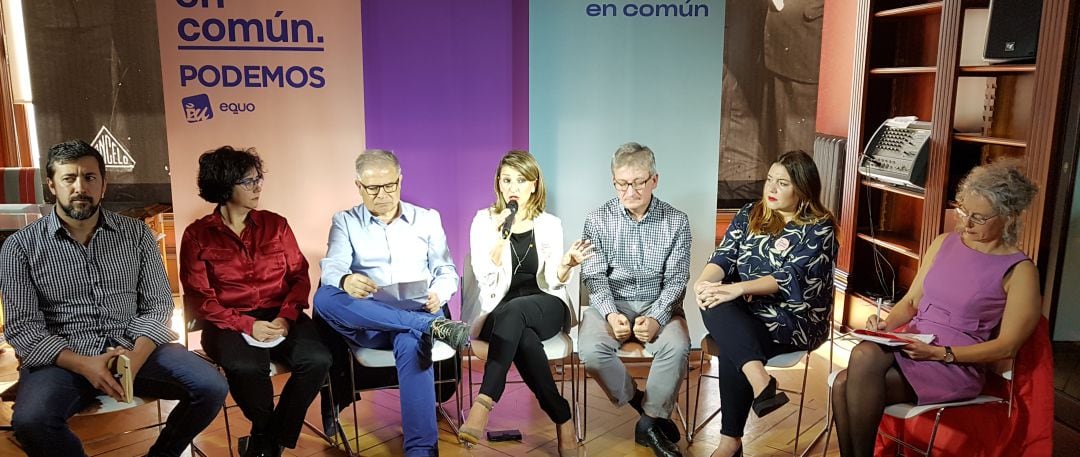 En Común Unidas Podemos en rueda de prensa