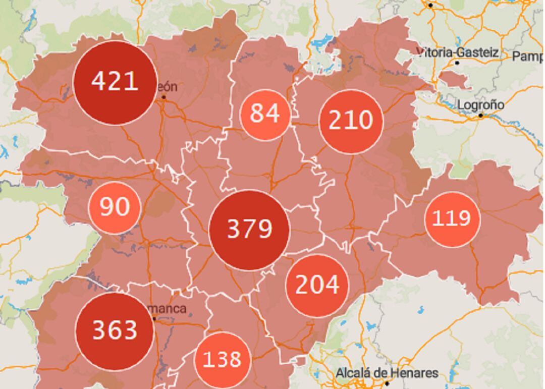 Fallecidos por coronavirus en Castilla y León.