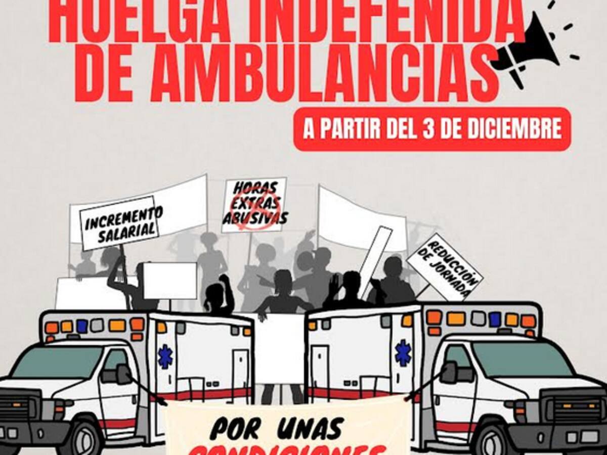 CCOO convoca una concentración de ambulancias en el Hospital General de Elche