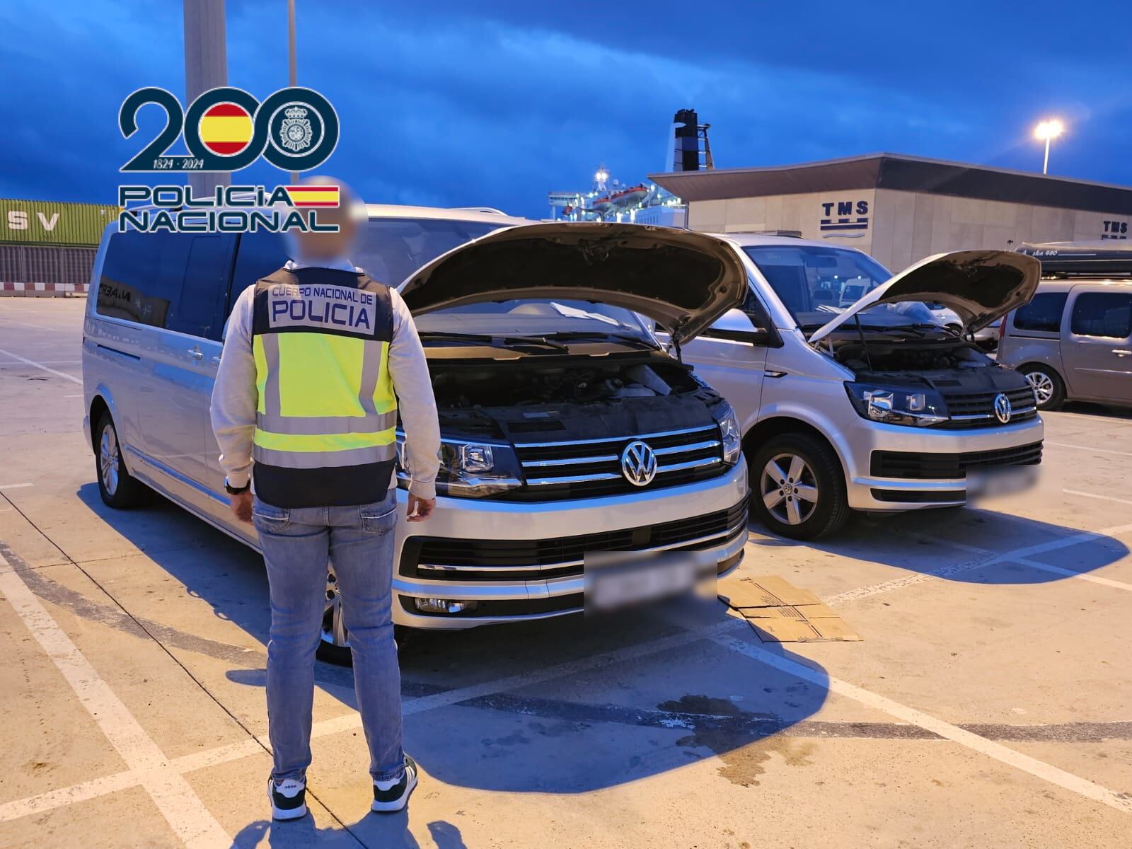 Coches robados y recuperados en la operación Iris Business II llevada a cabo en Alicante y Málaga