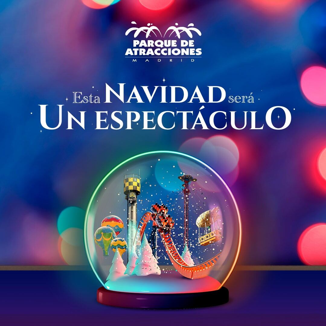 Imagen promocional de la temporada navideña en el Parque de Atracciones de Madrid