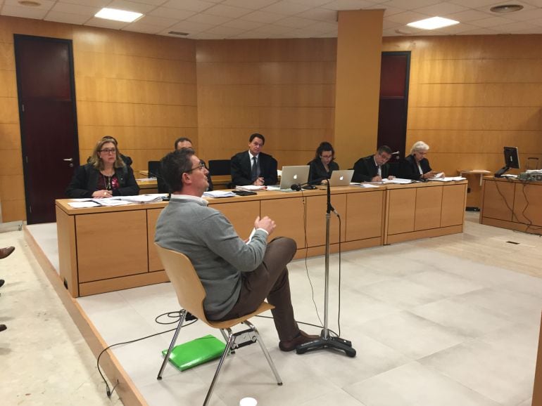 El empresario José Ramón Ansorena durante su declaración. 