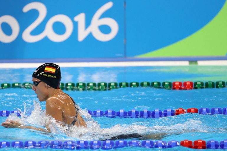 Mireia Belmonte, en la piscina olímpica de Río 