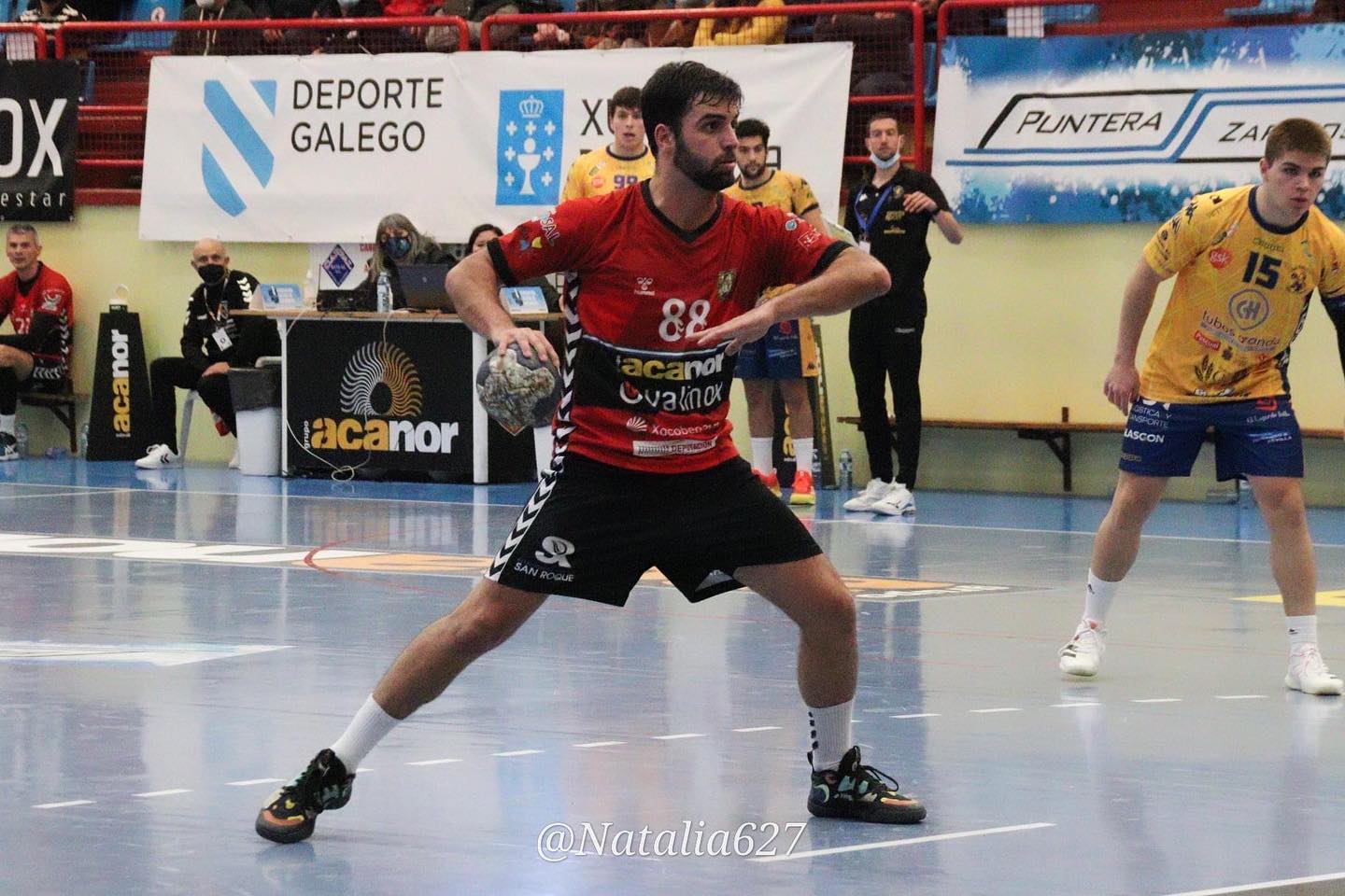 Un lance de juego del pasado encuentro del Tubos Aranda en O Rosal